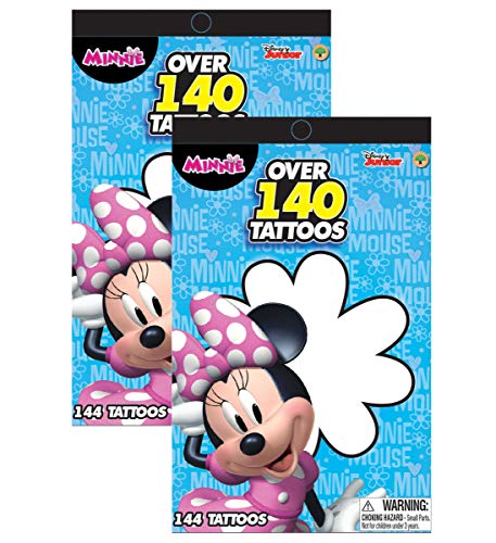 ''Disney Junior Minnie Mouse Bowtique Over 140 Temporary TATTOOs Booklets - Easy to Apply and Remove,