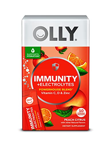 ''OLLY Immunity + Electrolytes Powder, Immune & Hydration Support, VITAMIN C, D, Zinc, Drink Mix, Cit