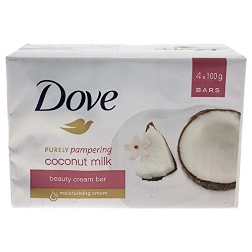 ''Dove Purely Pampering Coconut Milk Beauty Cream By Dove for Unisex - 4 X 100g Bar SOAP, 4count''