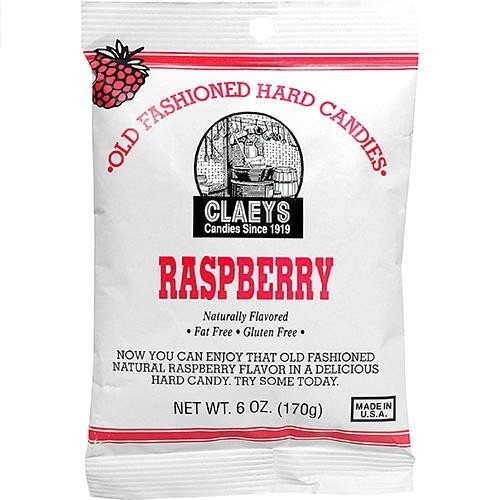 Claeys Old Fashioned Hard CANDIES - Raspberry - 6oz - 2Pack