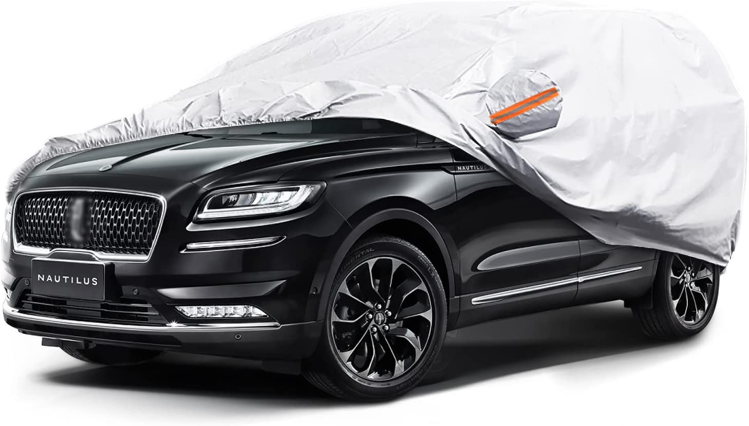 TWING Car Cover SUV 6 Layers Universal Full Car Covers with Zipper DOOR Waterproof All Weather Windp