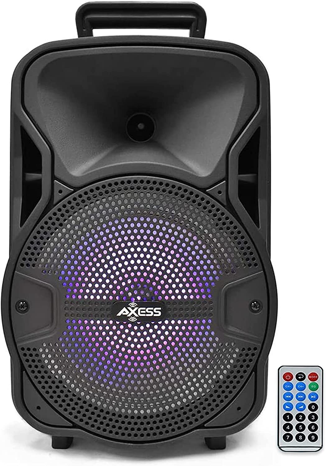 ''Axess Portable Wireless Bluetooth SPEAKER ? 8'''' Woofer & 1.5'''' Tweeter ? Boombox with Built-in LED 