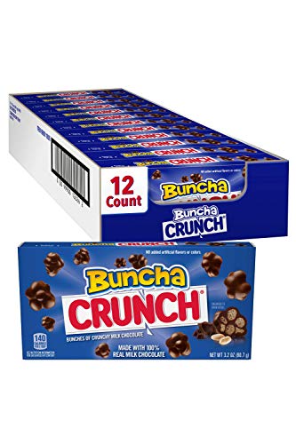 ''Buncha Crunch 100% Real Milk Chocolate CANDY Treat, 3.2 oz Concession Box (Pack of 12)''