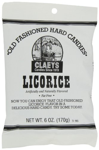 ''Claeys Licorice Hard CANDY, 6-Ounce Packages (Pack of 12)''