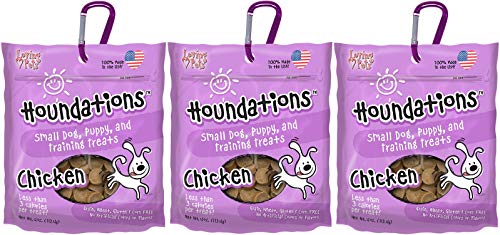 ''Loving Pets 3 Pack of Chicken Houndations Small DOG, Puppy, and Training Grain-Free Treats, 4 Ounce