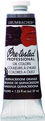 ''Grumbacher Pre-Tested Oil PAINT, 37ml/1.25 Ounce, Quinacridone Orange (P169G)''