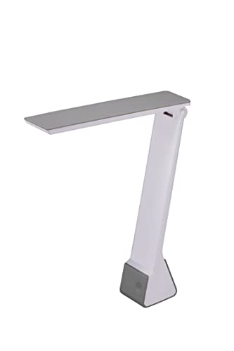 ''Bostitch Office KT-VLED1810-GRAY Rechargable Battery LED Desk LAMP, 3 Color Temperatures, Flip Open
