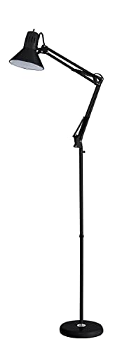 ''Bostitch Office VLF100F Swing Arm Metal Floor LAMP, 72'''' Tall with Multi-Joint Adjustment, Includes