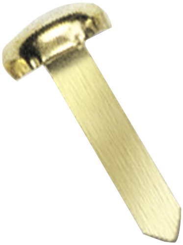 Product Image - Officemate Round Head Brass Plated Fasteners, 0.5 Inch Shank, 100/Box (99802)