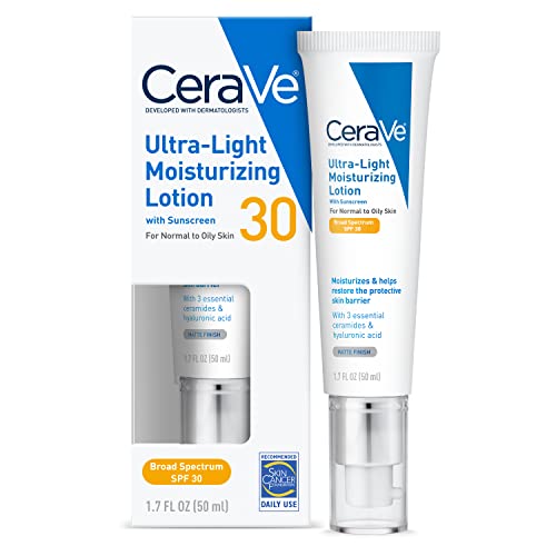 CeraVe Moisturizing Lotion SPF 30| SUNSCREEN and Face Moisturizer with Hyaluronic Acid & Ceramides |