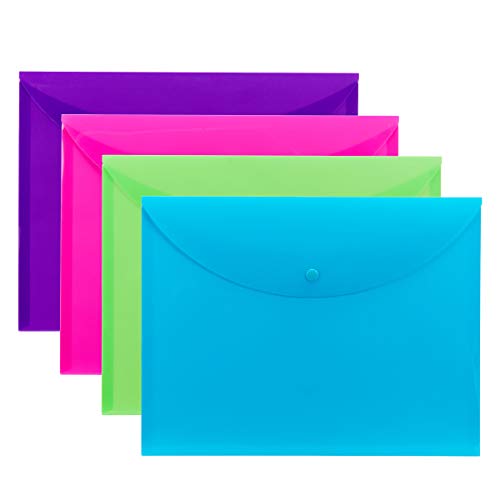 ''Smead Project ENVELOPE, Snap Closure, Top Load, Letter Size, Assorted Colors, 4 per Pack (89685)''