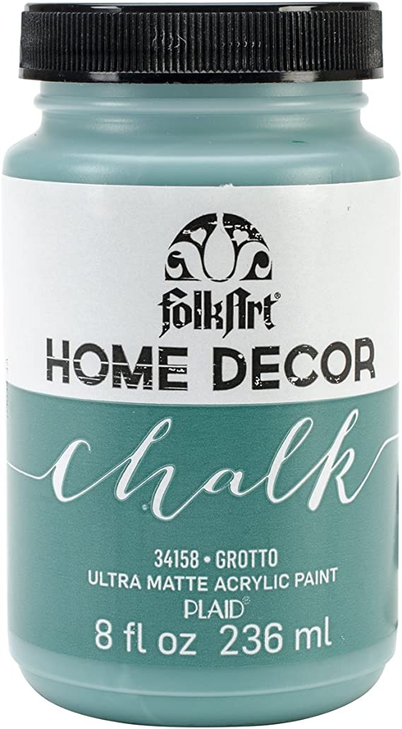 ''FolkArt Home Decor Chalk Furniture & Craft PAINT in Assorted Colors, 8 ounce, Grotto''