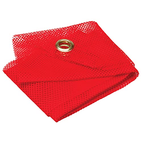 ''RoadPro 2424G Red 24'''' x 24'''' Mesh Warning FLAG with Grommets''