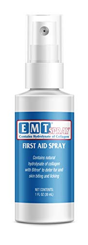 ''PetAg EMT First Aid Spray for DOGs - Contains Hydrolyzed Collagen with Bitrex - Soothes, Seals, and