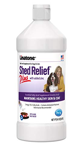 ''Lambert Kay Linatone Shed Relief Plus Dog and Cat Skin and COAT Liquid Supplement, 16 Ounces''
