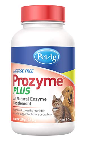 PetAg Prozyme Powder - Digestive Enzymes for Lactose Intolerant DOGs & Cats - All Natural Health Sup