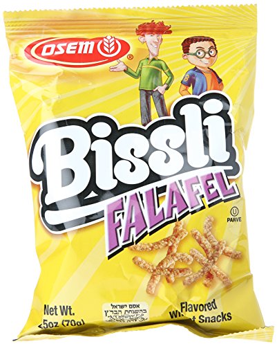 Bissli Falafel Flavored Crunchy Wheat Snack Perfect Lunch Snack for Kids & ADULTs 2.5oz Bag (Pack of