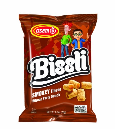 Bissli Smokey Flavored Crunchy Wheat Snack Perfect Lunch Snack for Kids & ADULTs 2.5oz Bag (Pack of 