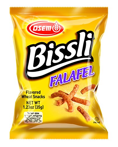Bissli Falafel Flavored Crunchy Wheat Snack Perfect Lunch Snack for Kids & ADULTs 1.23oz Bag (Pack o