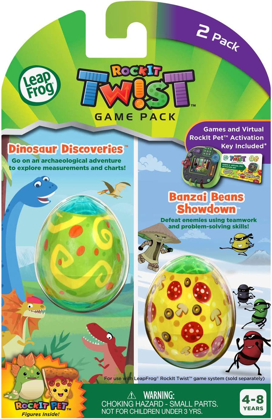 LeapFrog RockIt Twist Dual GAME Pack: Dinosaur Discoveries and Banzai Beans Showdown