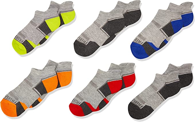 Fruit of the Loom boys Everyday Active Crew SOCKS - 6 Pair Pack