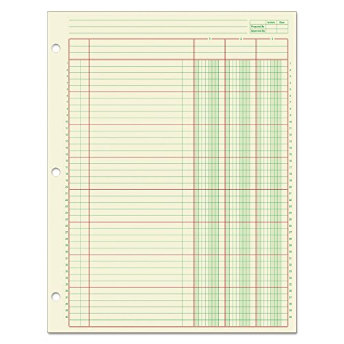 ''CARDINAL BRANDS INC. - Columnar Analysis Pad, 3 Column, 8 1/2 X 11, Single Page Format, 50 SHEETS/p