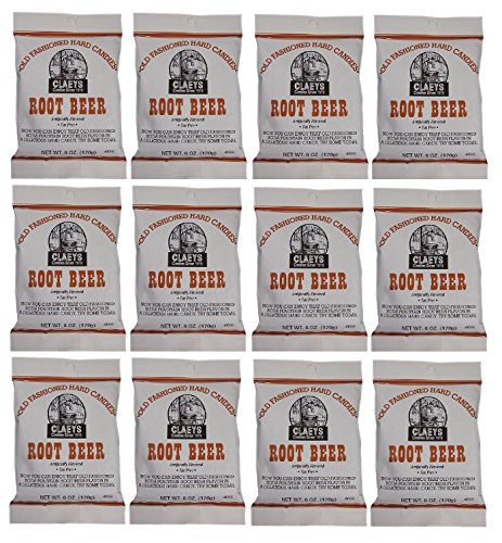 Claeys Root Beer Old Fashioned Hard Candies: 12 BAGS of 6 Oz - Dts