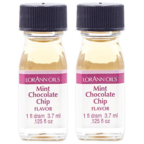 ''LorAnn Mint Chocolate CHIP SS Flavor Flavor, 1 dram bottle (.0125 fl oz - 3.7ml - 1 teaspoon) - 2 P