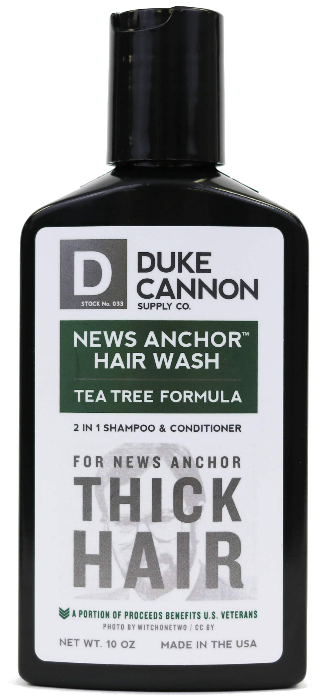 ''Duke Cannon News Anchor Hair Wash 2-in-1 SHAMPOO and Conditioner for Men - Tea Tree, 10 oz''