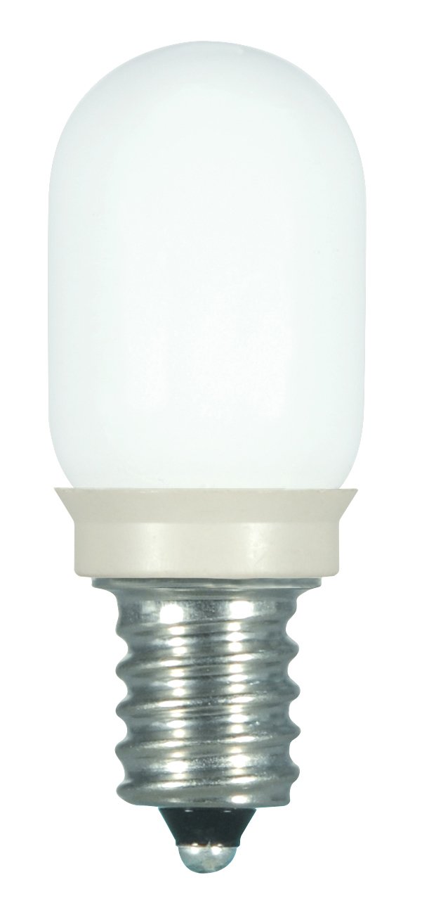 ''Satco S9176 Candelabra LIGHT BULB in White Finish, 2.06 inches, Candela, Frost''