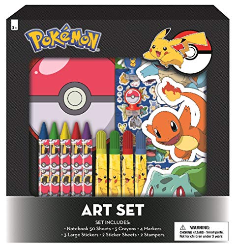 Pokemon Kids Coloring Art Set with STICKERS and Stampers