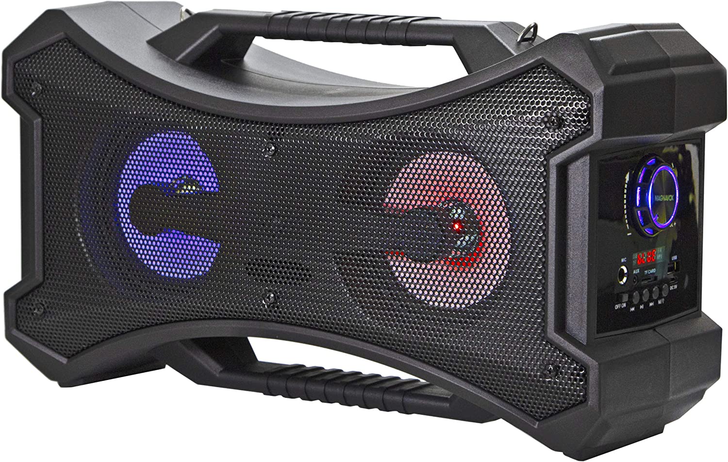 ''Magnavox MMA3834 Portable Stereo SPEAKER with FM Radio, Color Changing Lights, and Bluetooth Wirele