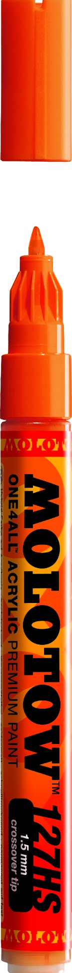 Product Image - MOLOTOW ONE4ALL Acrylic Paint Marker, 1.5mm, Dare Orange, 1 Each (127.403)