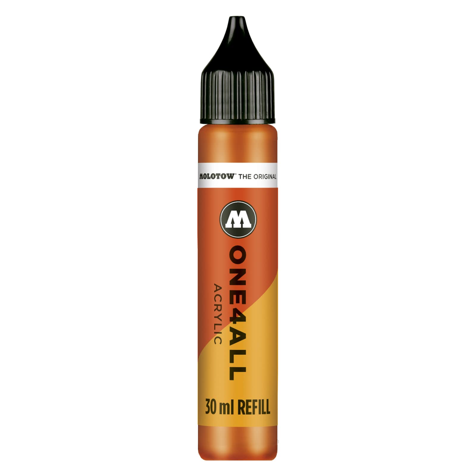 Product Image - Molotow ONE4ALL Acrylic Paint Refill, For Molotow ONE4ALL Paint Marker, DARE Orange, 30ml Bottle, 1 Each (693.085)