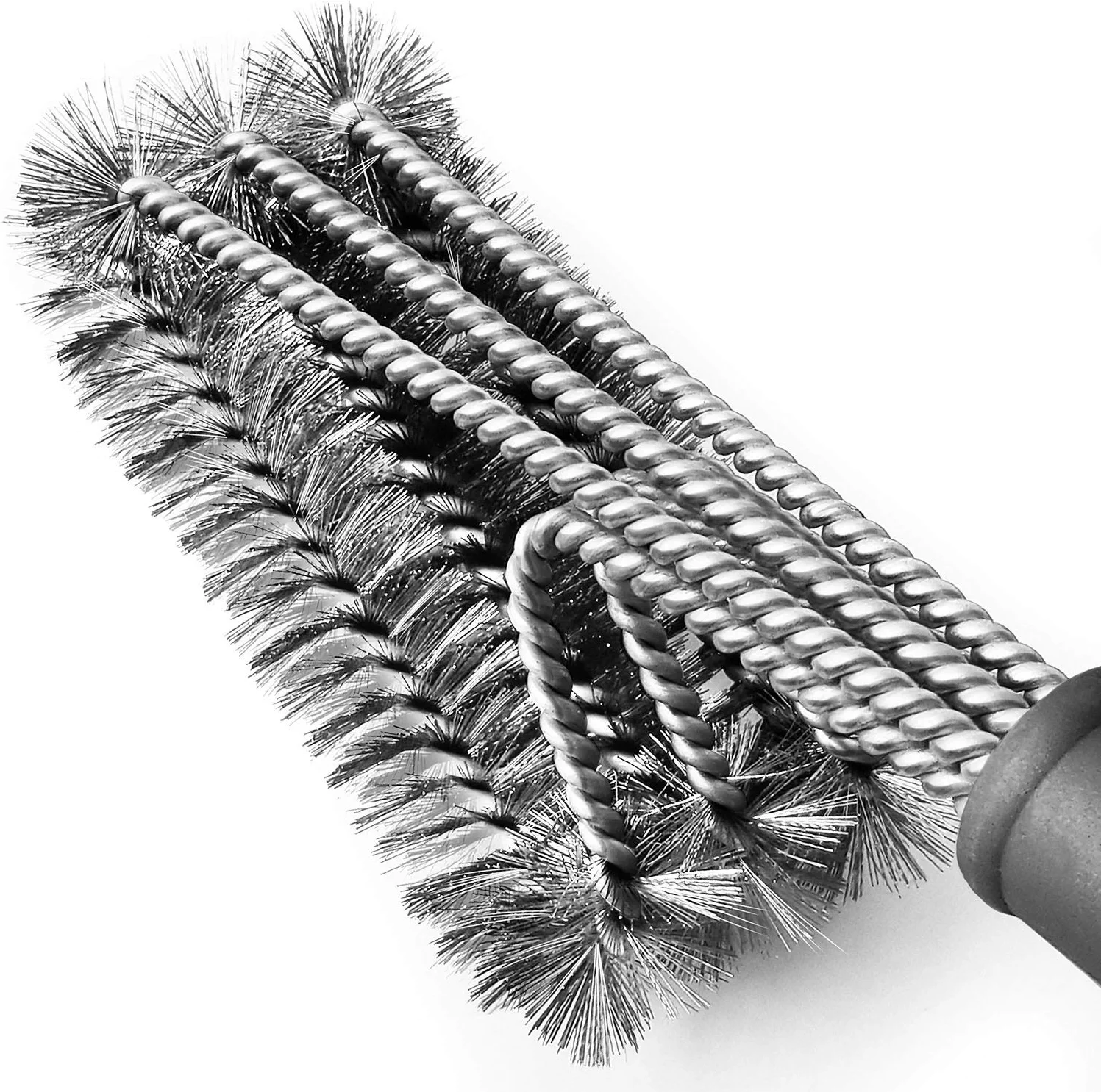 ''BBQ Grill Brush Stainless Steel 18'''' Barbecue Cleaning Brush w/Wire Bristles & Soft Comfortable Han