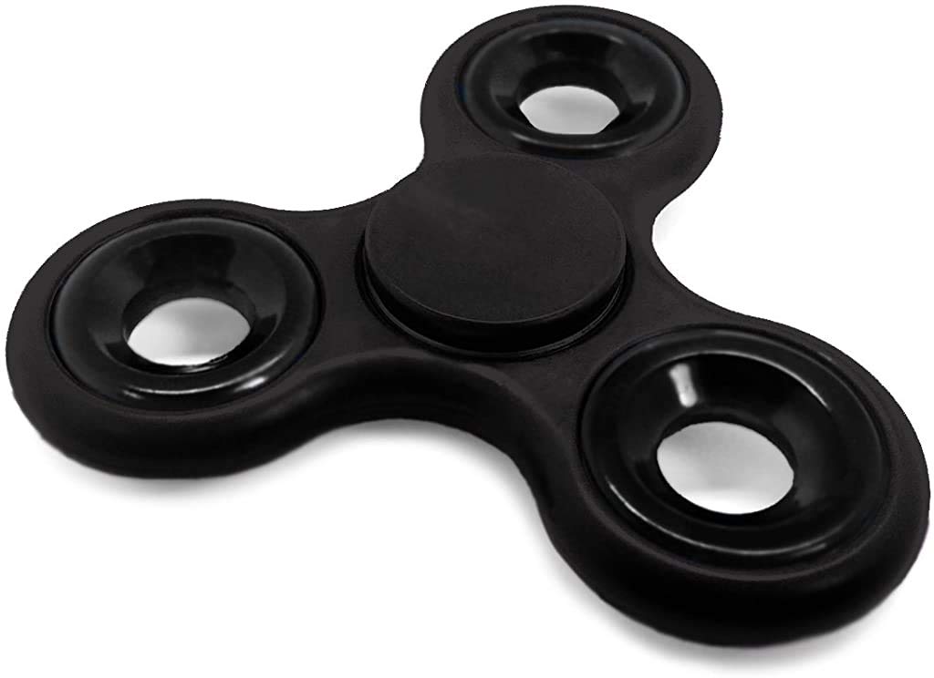 ''SPINNERs Plastic Finger Toy Stress Reducer Fidget SPINNER, Black''