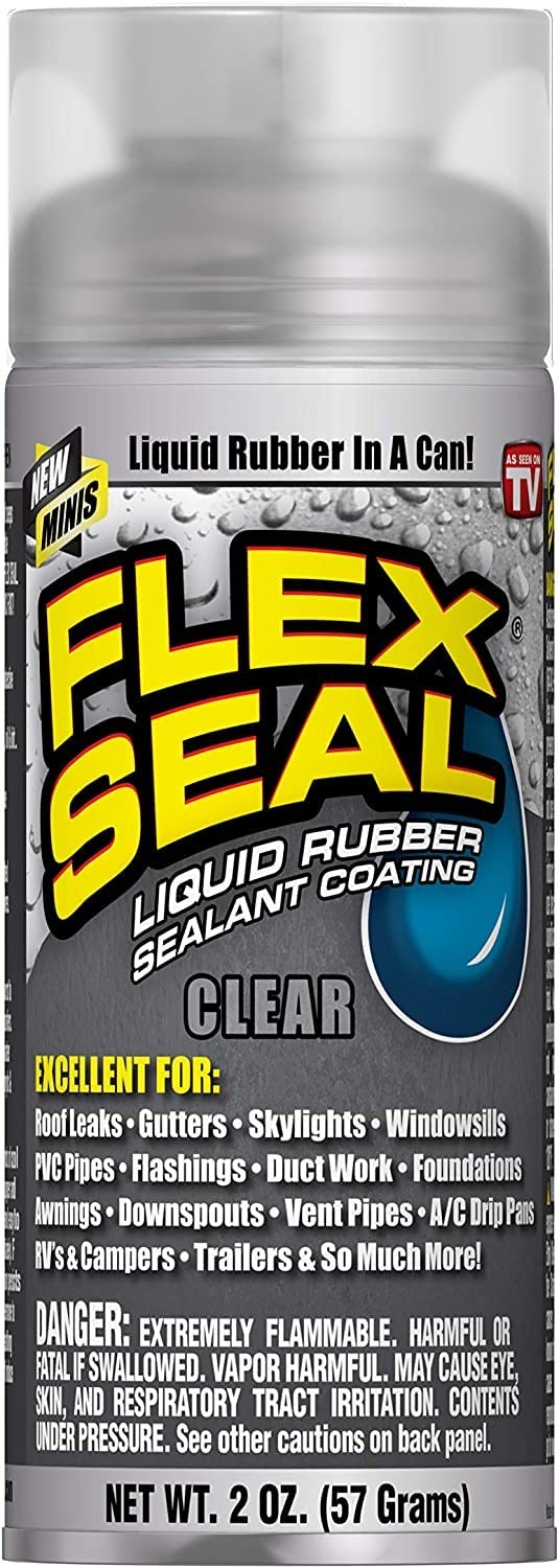 ''Flex Seal Mini, Clear, Stop Leaks Instantly, Waterproof Rubber Spray On Sealant COATING, Travel Siz