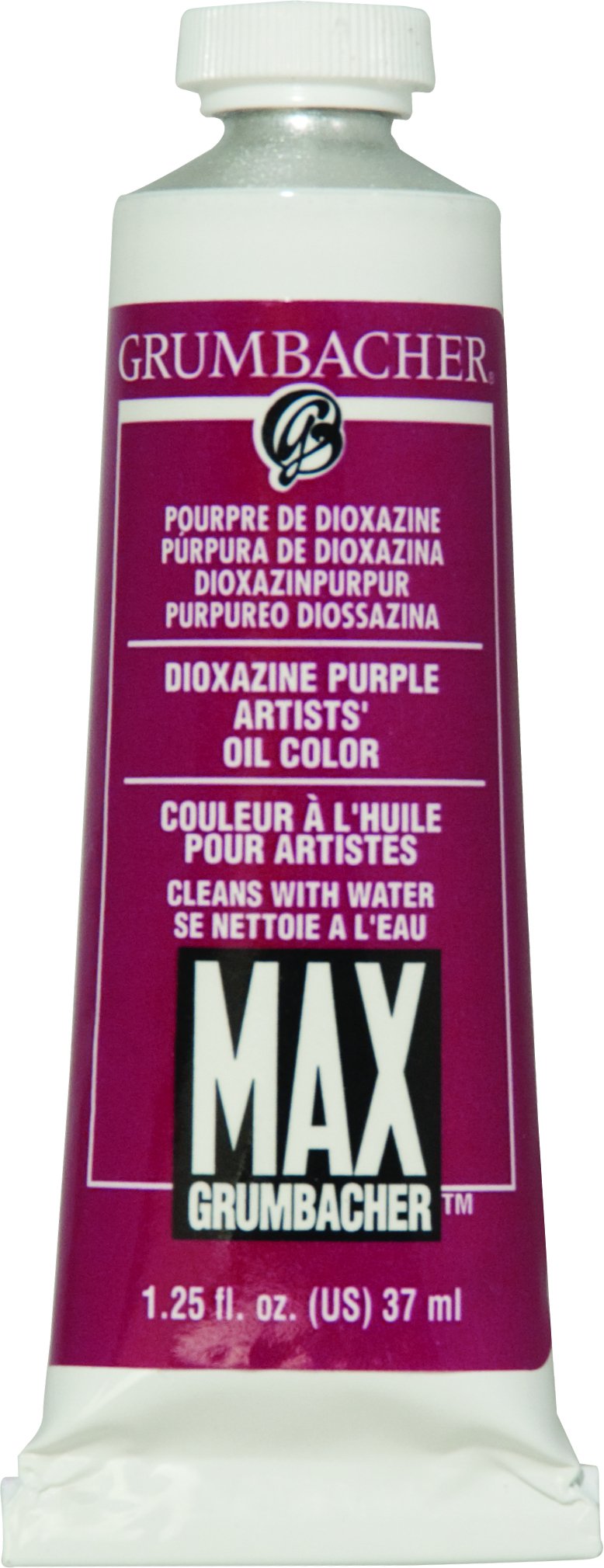 Product Image - Grumbacher Max Water Miscible Oil Paint, 37ml/1.25 oz, Dioxazine Purple