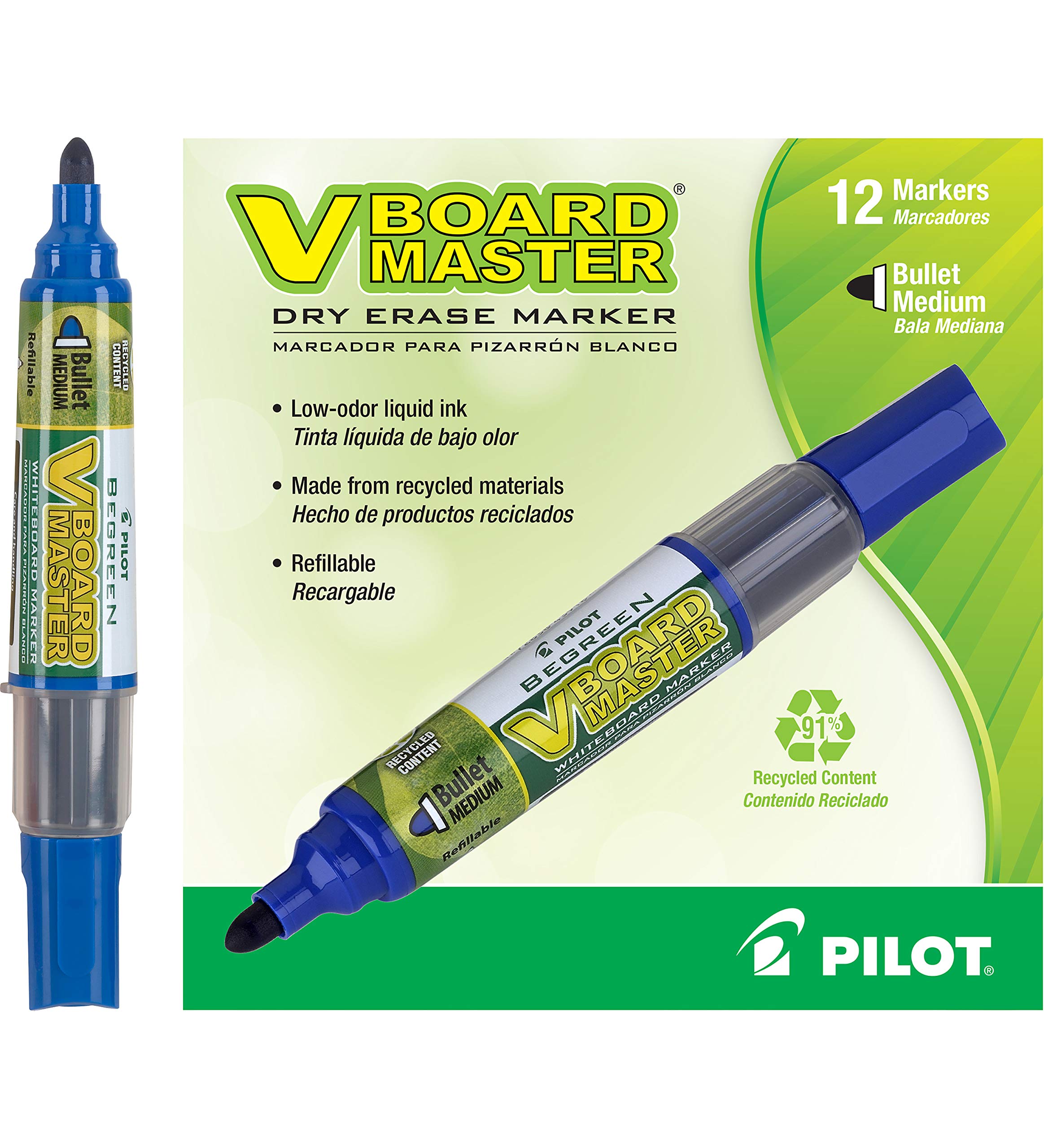 pilot v board master refillable dry erase markers