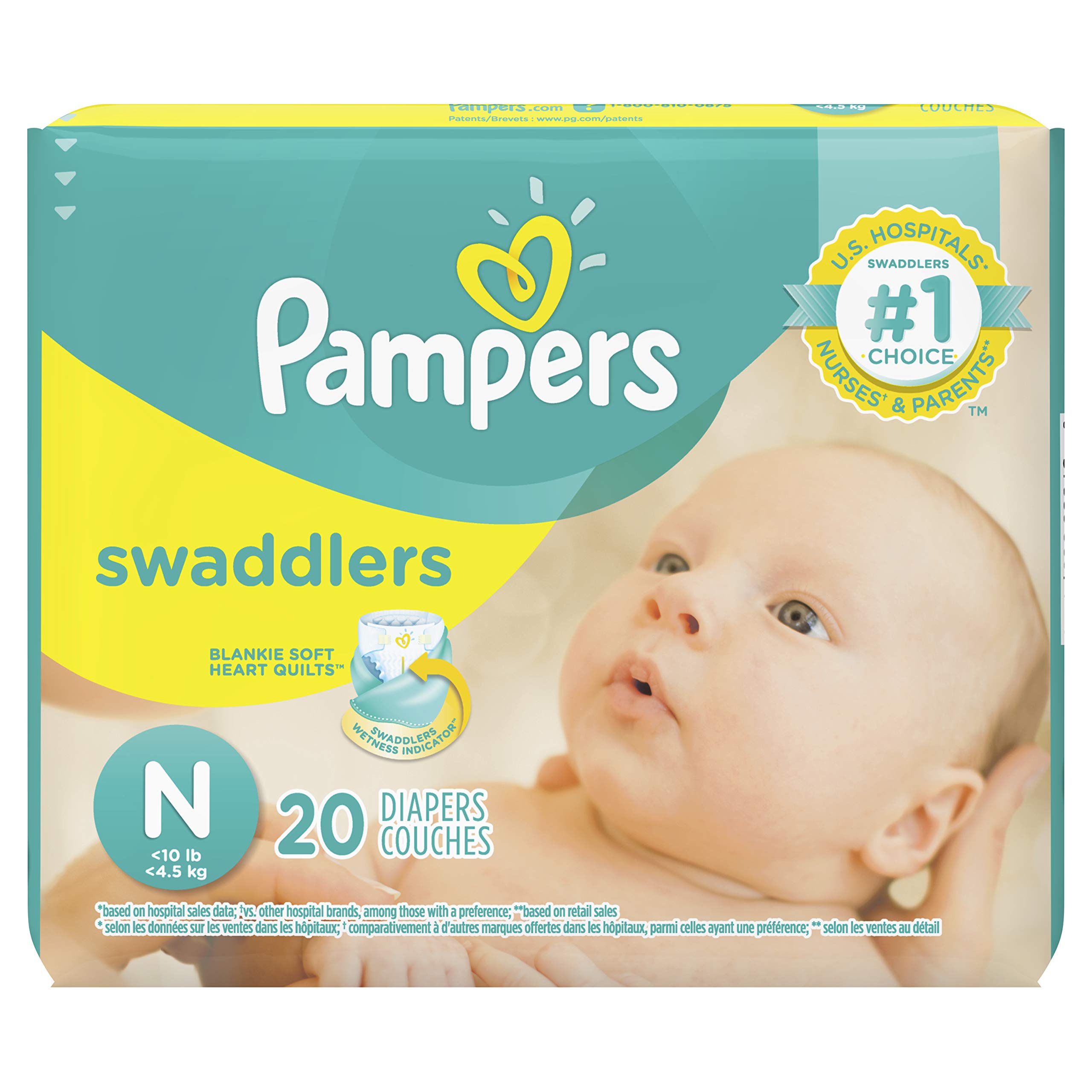 Pampers Swaddlers Diapers Size N 20 Count Wholesale Palletfly