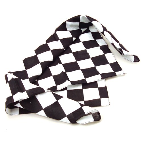 12 Pack Checkered Flag BANDANAs - Racing Party Favors