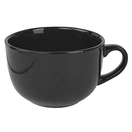 ''Home Basics CM01586 Ceramic 22 Ounce Jumbo MUG, Black''