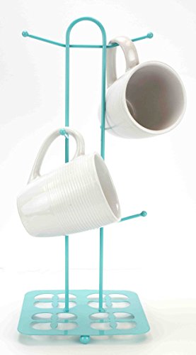 ''Home Basics Trinity Collection Pantryware Organization Set, Turquoise (MUG Tree)''