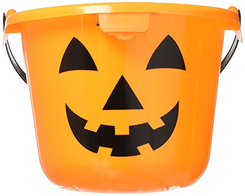 Light Up HALLOWEEN Orange Pumpkin Jack O Lantern Trick Or Treat Bucket (1)