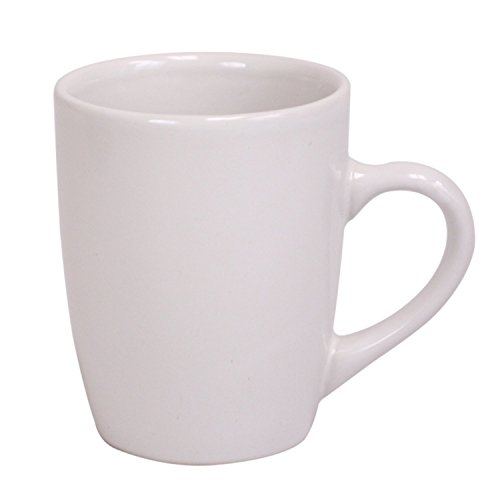 ''Home Basics Ceramic Hot Coffee 13 ounce Mug with HANDLE, White''