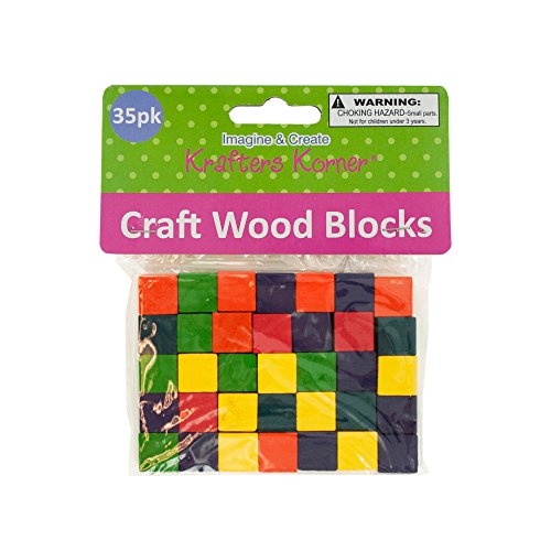 Kole Imports CC079 Colored Wooden CRAFT Blocks