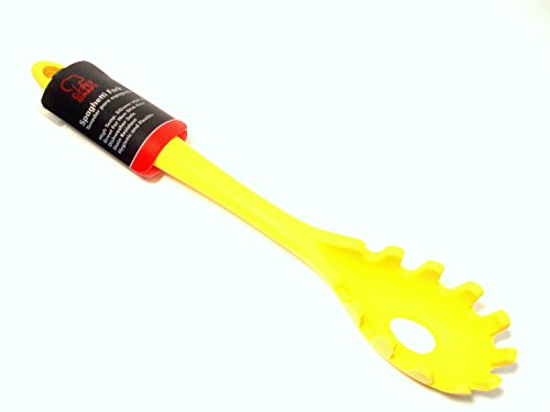 Chef CRAFT Silicone Spaghetti Pasta Fork Dishwasher Safe Stain Resistant (Yellow)