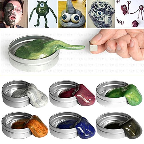 ''Magnetic Slime Magnetic PUTTY, Pack of 6 Colors Intelligent Clay with Funny Monster Eyes, for Kids 