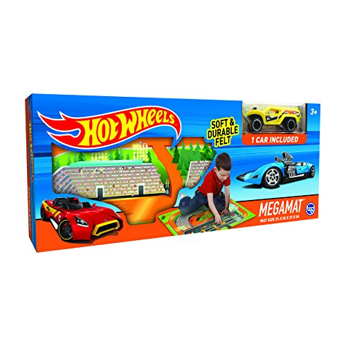 HOT WHEELS 30744 Felt Mega Playmat with Vehicle