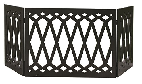 24H Indoor/Outdoor DIAMOND Pattern 3 Panel Solid Wood Pet Gate
